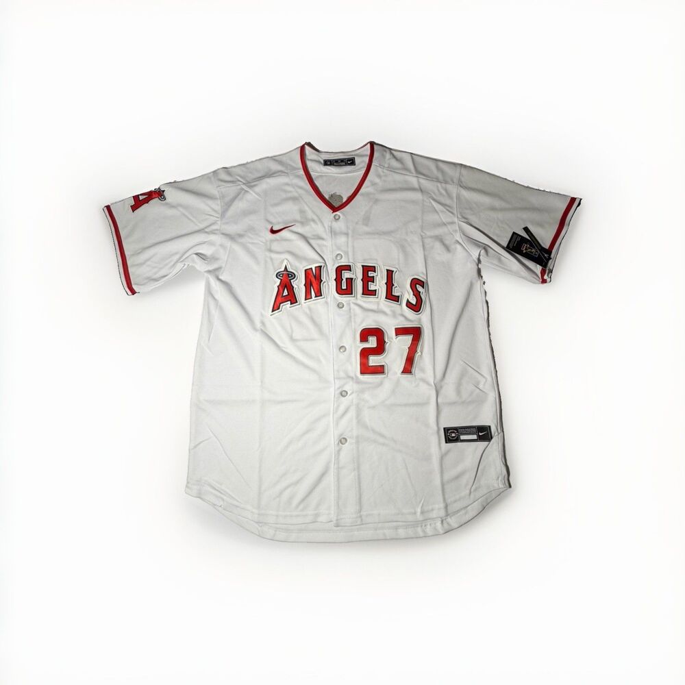 NWT Authentic Nike Mike Trout Los Angeles Angels #27 White Jersey Men’s 2XL